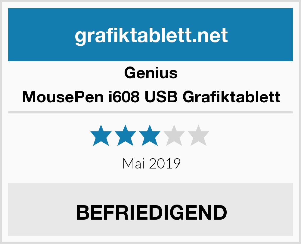 Genius MousePen i608 USB Grafiktablett 150x200mm 6x8 Aufloesung 2540 LPI kabelloser Stift mit 1024 Sensibilitaetsstufe 
